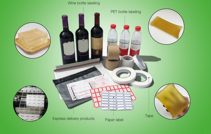 Bottle labeling, express delivery products, paper labels and tapes